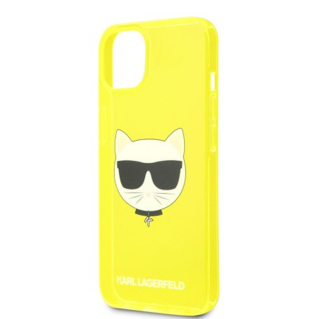 Karl Lagerfeld TPU Choupette Apple iPhone 13 Mini (5.4) hátlapvédő tok Fluo Yellow (KLHCP13SCHTRY)