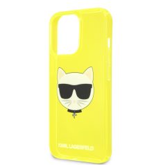   Karl Lagerfeld TPU Choupette Apple iPhone 13 Pro (6.1) hátlapvédő tok Fluo Yellow (KLHCP13LCHTRY)