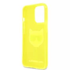   Karl Lagerfeld TPU Choupette Apple iPhone 13 Pro Max (6.7) hátlapvédő tok Fluo Yellow (KLHCP13XCHTRY)