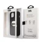 Karl Lagerfeld Apple iPhone 13 Mini (5.4) PU Leather hátlapvédő tok fekete (KLHCP13SPKMK)