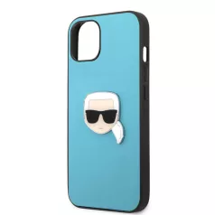   Karl Lagerfeld Apple iPhone 13 Mini (5.4) PU Leather hátlapvédő tok kék (KLHCP13SPKMB)