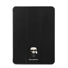 Karl Lagerfeld Apple iPad Pro 12.9 (2021) Metal Saffiano oldalra nyíló könyv tok fekete (KLFC12OKHK)