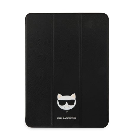 Karl Lagerfeld Apple iPad Pro 11 (2021) Choupette Head Saffiano oldalra nyíló könyv tok fekete (KLFC11OCHK)