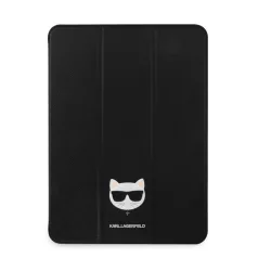   Karl Lagerfeld Apple iPad Pro 12.9 (2021) Choupette Head Saffiano oldalra nyíló könyv tok fekete (KLFC12OCHK)