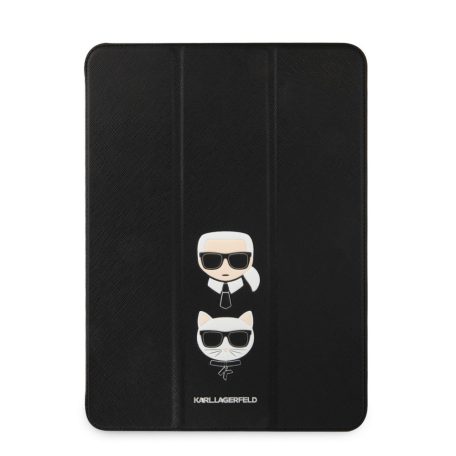 Karl Lagerfeld and Choupette Apple iPad Pro 11 (2021) Head Saffiano oldalra nyíló könyv tok fekete (KLFC11OKCK)
