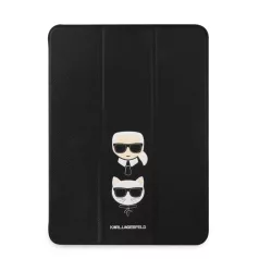   Karl Lagerfeld and Choupette Apple iPad Pro 12.9 (2021) Head Saffiano oldalra nyíló könyv tok fekete (KLFC12OKCK)