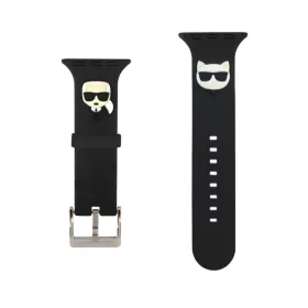   Karl Lagerfeld Karl and Choupette Head Apple Watch 38/40mm óraszíj fekete (KLAWMSLCKK)