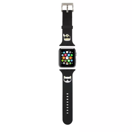 Karl Lagerfeld Karl and Choupette Head Apple Watch 38/40mm óraszíj fekete (KLAWMSLCKK)