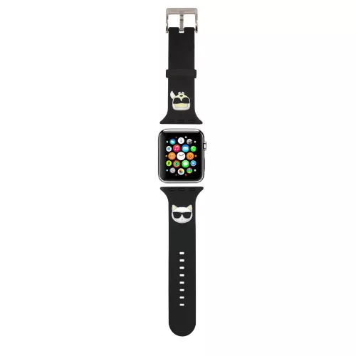 Karl Lagerfeld Karl and Choupette Head Apple Watch 38/40mm óraszíj fekete (KLAWMSLCKK)