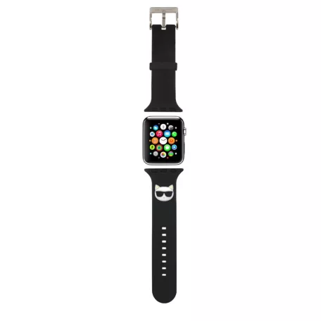 Karl Lagerfeld Karl and Choupette Head Apple Watch 42/44mm óraszíj fekete (KLAWLSLCKK)