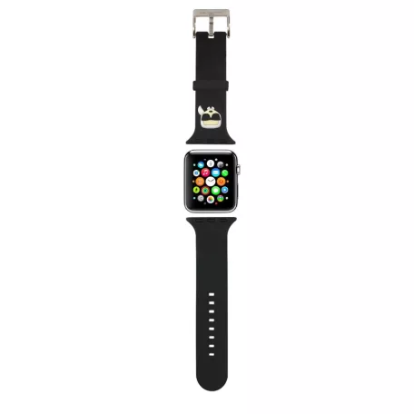 Karl Lagerfeld Karl Head Apple Watch 42/44mm óraszíj fekete (KLAWLSLKK)