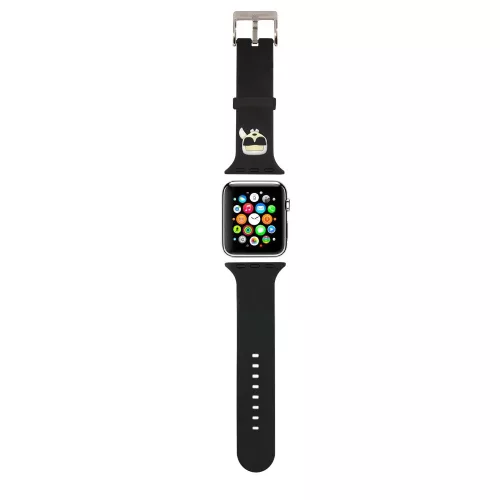 Karl Lagerfeld Karl Head Apple Watch 42/44mm óraszíj fekete (KLAWLSLKK)