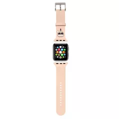   Karl Lagerfeld Karl Head Apple Watch 42/44mm óraszíj pink (KLAWLSLKP)