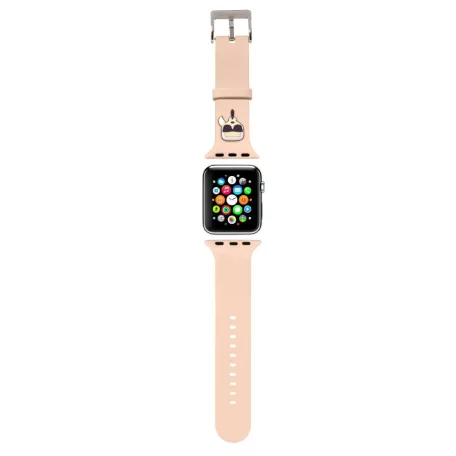 Karl Lagerfeld Karl Head Apple Watch 42/44mm óraszíj pink (KLAWLSLKP)