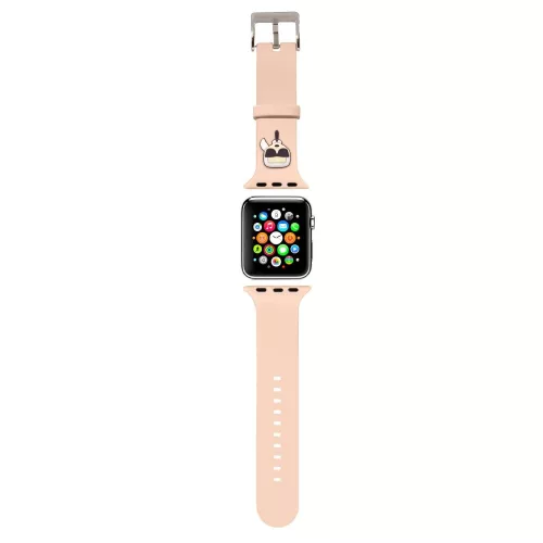 Karl Lagerfeld Karl Head Apple Watch 42/44mm óraszíj pink (KLAWLSLKP)
