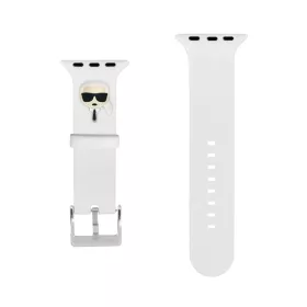   Karl Lagerfeld Karl Head Apple Watch 42/44mm óraszíj fehér (KLAWLSLKW)