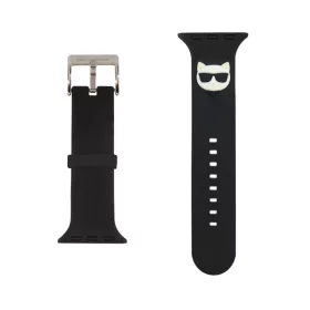   Karl Lagerfeld Choupette Head Apple Watch 38/40mm óraszíj fekete (KLAWMSLCK)