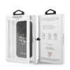 Guess Apple iPhone 13 (6.1) PU 4G Metal Logo oldalra nyíló könyv tok szürke (GUBKP13M4GMGGR)