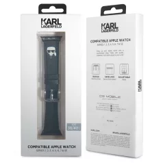   Karl Lagerfeld Karl Head Apple Watch 38/40mm óraszíj fekete (KLAWMOKHK)