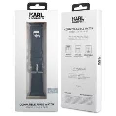   Karl Lagerfeld Karl Head Apple Watch 42/44mm óraszíj fekete (KLAWLOKHK)