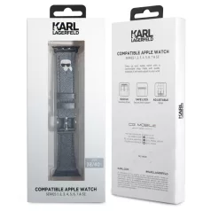   Karl Lagerfeld Karl Head Apple Watch 38/40mm óraszíj ezüst (KLAWMOKHG)