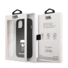 Karl Lagerfeld Apple iPhone 13 Mini (5.4) PU Saffiano Ikonik hátlapvédő tok fekete (KLHCP13SIKMSBK)