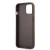 Guess Apple iPhone 13 Mini (5.4) PU 4G Metal Logo hátlapvédő tok barna (GUHCP13SPU4GHBR)