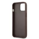 Guess Apple iPhone 13 Mini (5.4) PU 4G Metal Logo hátlapvédő tok barna (GUHCP13SPU4GHBR)