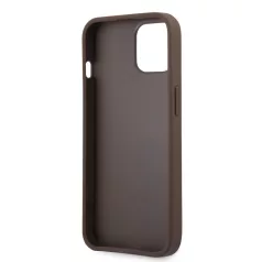   Guess Apple iPhone 13 Mini (5.4) PU 4G Metal Logo hátlapvédő tok barna (GUHCP13SPU4GHBR)