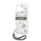 Guess Apple iPhone 12 / 12 Pro 2020 (6.1) TPU Marble hátlapvédő tok kék (GUHCP12MKMABBL)