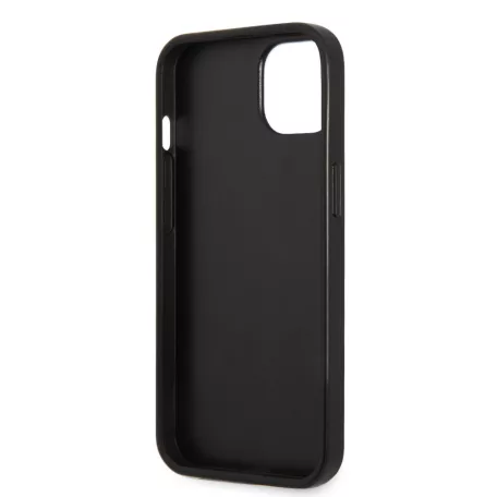 Guess Apple iPhone 13 (6.1) Saffiano PU Silicone hátlapvédő tok fekete (GUHCP13MSLSABK)