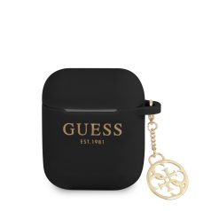   Guess 4G Charms Apple AirPods 1/2 szilikon tok fekete (GUA2LSC4EK)