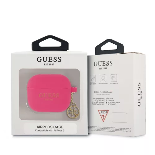 Guess Apple AirPods 3 szilikon tok pink (GUA3LSC4EF)