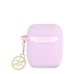   Guess 4G Charms Apple AirPods 1/2 szilikon tok lila (GUA2LSC4EU)