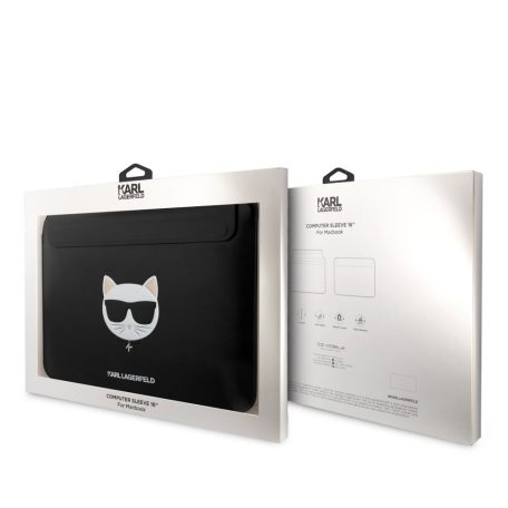Karl Lagerfeld Choupette Head Embossed fekete laptop táska 16" (KLCS16CHBK)