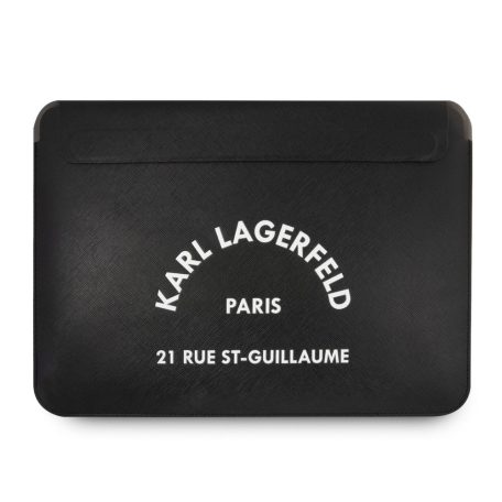 Karl Lagerfeld Saffiano RSG Embossed fekete laptop táska 16" (KLCS16RSGSFBK)
