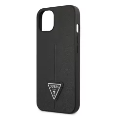   Guess PU Saffiano Triangle Apple iPhone 13 (6.1) hátlapvédő tok fekete (GUHCP13MPSATLK)