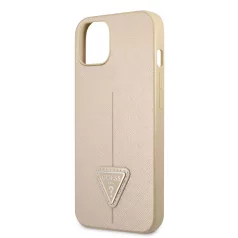   Guess PU Saffiano Triangle Apple iPhone 13 Pro (6.1) hátlapvédő tok arany (GUHCP13LPSATLE)
