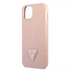   Guess PU Saffiano Triangle Apple iPhone 13 Pro Max (6.7) hátlapvédő tok pink (GUHCP13XPSATLP)
