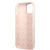 Guess Silicone Line Triangle Apple iPhone 13 (6.1) hátlapvédő tok pink (GUHCP13MSLTGP)