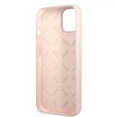   Guess Silicone Line Triangle Apple iPhone 13 Pro (6.1) hátlapvédő tok pink (GUHCP13LSLTGP)