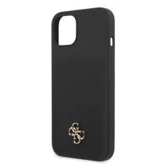   Guess Apple iPhone 13 (6.1) 4G Silicone Metal Logo hátlapvédő tok fekete (GUHCP13MS4LK)
