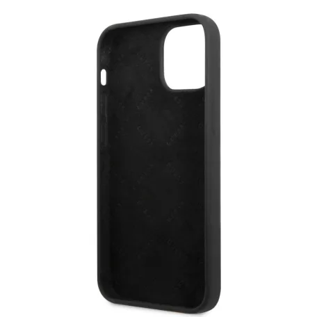 Guess Apple iPhone 13 (6.1) 4G Silicone Metal Logo hátlapvédő tok fekete (GUHCP13MS4LK)