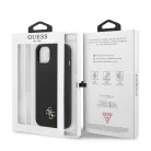 Guess Apple iPhone 13 (6.1) 4G Silicone Metal Logo hátlapvédő tok fekete (GUHCP13MS4LK)