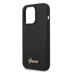   Guess Samsung SM-S906 Galaxy S22 Plus (2022) Silicone Metal Logo hátlapvédő tok fekete (GUHCS22MLSLMGBK)