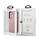 Guess PU Leather Saffiano Samsung G990B Galaxy S21 FE (2022) hátlapvédő tok pink (GUHCS21FPSASBPI)