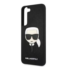   Karl Lagerfeld PU Saffiano Samsung SM-S906 Galaxy S22 Plus (2022) hátlapvédő tok fekete (KLHCS22MSAKHBK)