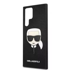   Karl Lagerfeld PU Saffiano Samsung SM-S908 Galaxy S22 Ultra (2022) hátlapvédő tok fekete (KLHCS22LSAKHBK)