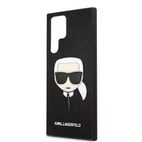   Karl Lagerfeld PU Saffiano Samsung SM-S908 Galaxy S22 Ultra (2022) hátlapvédő tok fekete (KLHCS22LSAKHBK)