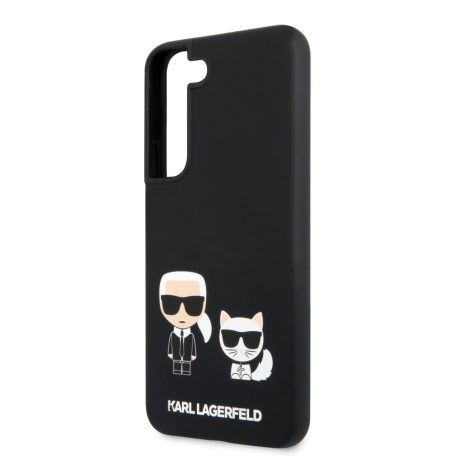 Karl Lagerfeld and Choupette Samsung SM-S901 Galaxy S22 (2022) hátlapvédő tok fekete (KLHCS22SSSKCK)